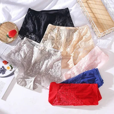 M~5XL Mid High-waist Feminine Temptation Seamless Large Size Buttocks and Abdomen Body Shaping Briefs Pure Cotton Ladies Panties