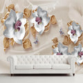 Custom Size Modern 3D Rich Jewelry Flower Luxury Wallpaper for Living Room Decor Bedroom Wall Mural
