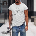 Liu Ming Customized Design Summer Men Print Round Neck Short Sleeve Casual Clothes Fashion Pattern Tees Tops T Shirt