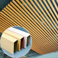 Aluminum Wood Ceiling Strip U-shape Square Tube Wood Grain Suspended Ceiling with Ceiling Grid