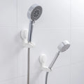 Punch-free Adjustable Angle Shower Head Base Holder White Wall With Suction Shower Head Bracket Holder for Children