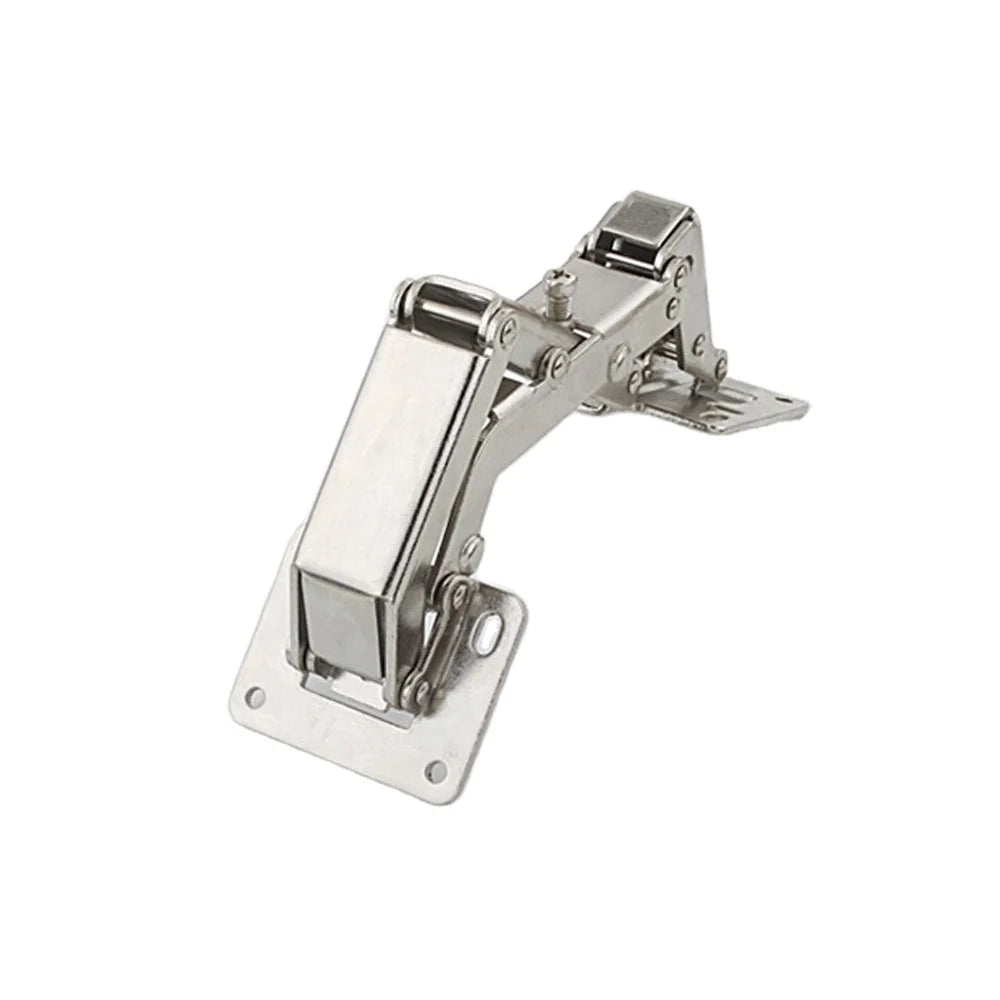 For 165 Degree Soft-Closing Nickel Finish Cabinet Hinges for Kitchen Bedroom Hospital Furniture-Concealed Design