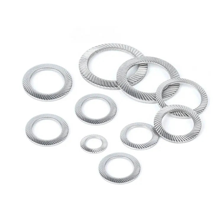 M3 M4 M5 M6 M8 M10 M12 SUS 304 Stainless Steel Disc Spring Serrated Lock Washer Conical Knurled Elastic Bronze Titanium Zinc