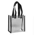 Wholesale Waterproof PVC Clear Vinyl Tote Handbag for Women Black Transparent Shopping Bag Ladies' Wholesale Clear PVC Tote Bag