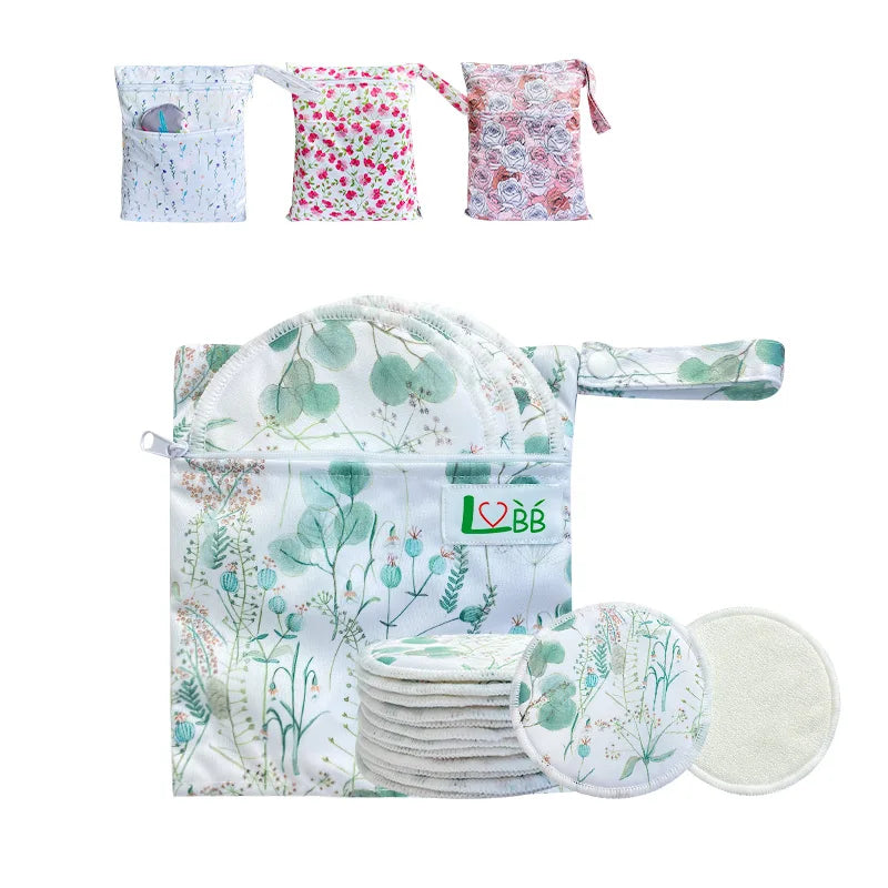 Organic Reusable Bamboo Nursing Breast Pads Reusable Spill-proof Maternity Nursing Breast Feeding Pads