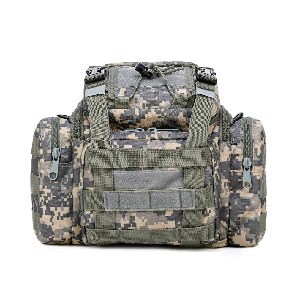Adjustable Cross-Body Waist Bag Outdoor Tactics Universal MOLLE Camo Fanny Pack Waterproof Hunting Fishing Camera Bag