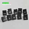 Manufacturer Direct Wholesale Clothing Size Labels SMLXL Black Weaving Cotton & Polyester Washable