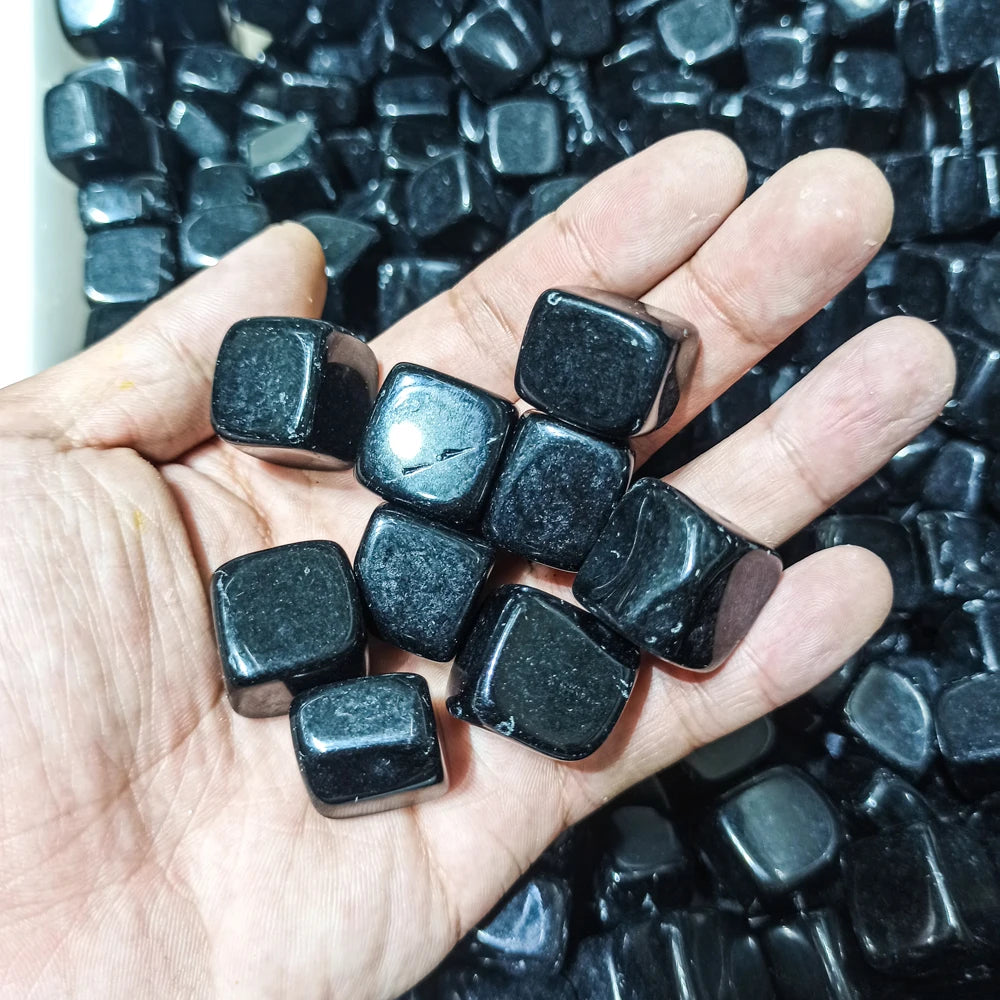 Wholesale Natural Healing Crystal Stones Obsidian Cube Tumbled Stone for Gift