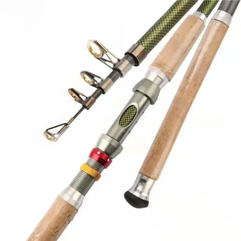 Best Selling Metal Base Fishing Rod Spinning Carbon Fiber Telescopic Fishing Rod