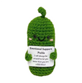 Handmade Funny Pickled Cucumber Knitting Doll Cute Crochet Christmas Gift Emotional Support Birthday Hanging Toy Stress Relief