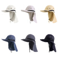 Wholesale Custom Logo Outdoor Summer Polyester UPF50+ Sun Bucket Wide Brim Mesh Fishing Hat With Neck Flap for Women Men