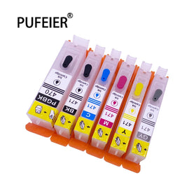 6 Color PGI-270 CLI-271 Empty Refillable Ink Cartridge With Chip for Canon MG7720 TS8020 TS9020 TS6020 PGI270 CLI271 Inkjet CISS