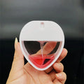 Wholesale Empty Heart Shaped 30ml Plastic Credit Card Pocket Size Fine Mist Refill Perfume Spray Bottle Alcohol Spay Bottle