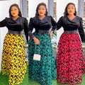 2024 African Elegant Party Dot Summer Oversize Classy a Line Princess Banquet Dress for Women K0395