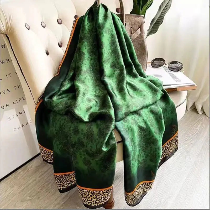 Brand Designer Winter Hijab Silk Scarf 2026 Fashion Female Large Women Poncho Shawl Bandana Foulard Scarves Pashmina Femme