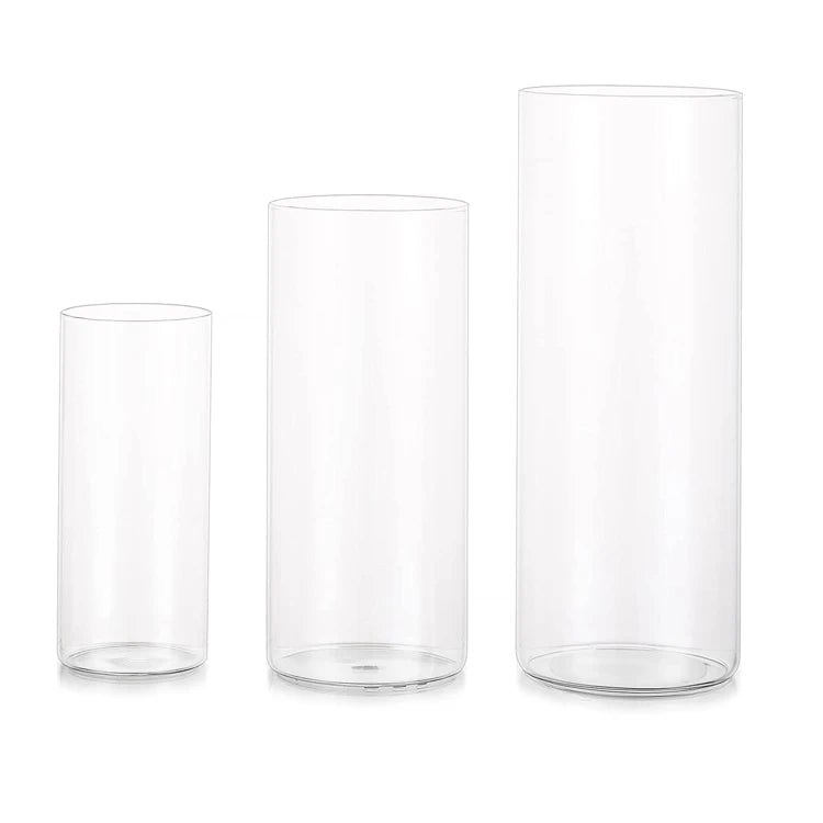 Heat Resistant Tall Glass Hurricane Candle Holders Chimney Tube Cylinder Glass Candle Vase