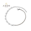 Ason Exquisite Waterproof Fashion Jewelry Women Zircon 18k Gold Plated Stainless Steel Anklet Butterfly Diamonds Chain Anklet