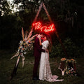 For Cosun Custom Heart Night Light Wall Hanging Art MR and MRS Neon Sign with LED Strips for DIY Company Advertising
