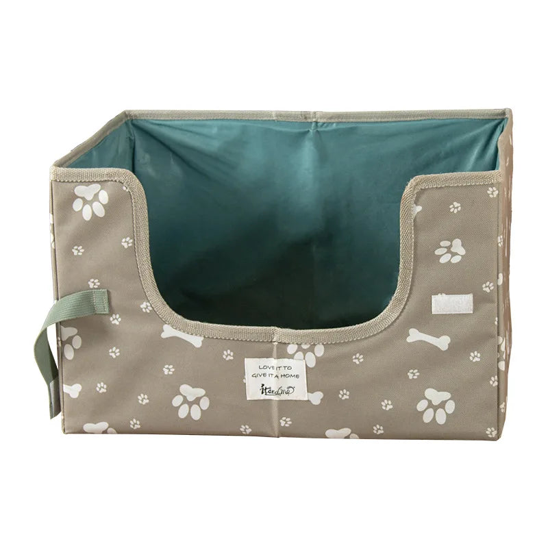 High Frontier Portable Outdoor Travel Cat Litter Basin Oversized Foldable Cat Toilet Splash Guard Accessory for Cat Litter Box