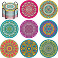 Wholesale Classic Ceramic Coasters Water Absorbent Tea Cup Coaster Set for Coffee Drinks Sublimation Blanks Coaster Table Blanks