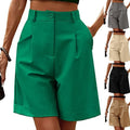 Women's Summer Thin High Waist Loose Slim Straight Leg Casual Pants Breathable Wide Leg Shorts