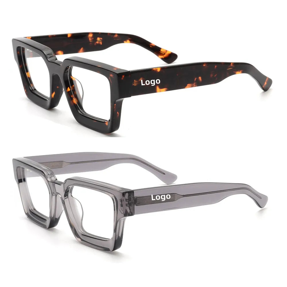 2024 Custom logo Luxury Hot Sale Vintage Acetate Optical Glasses Newest Handmade Optical Spectacle Frames for Unisex Eyewear