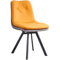 Hot Sale Modern Upholstered Yellow Dining Leather Chair Nordic Home Furniture Plastic Leather Cushion for Home Office Cooling