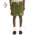 Customized 100% Organic Cotton Sports Corduroy Solid Eco-Friendly Breathable Loose Casual Sweat Shorts Drawstring Closure