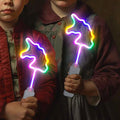 10" LED Unicorn Neon Wand for Kids Colorful Flashing Neon Lights for Birthday Christmas New Year Festive Parties