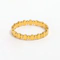 Joolim Jewelry Wholesale 18K Gold Plated Small Oval Stainless Steel Ring Trendy Fashion Jewelry for Women Engagement Party Gift
