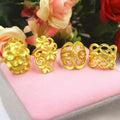 Japan and Korea Index Finger Ring Ladies Gold Plated Flower Ring Live Mouth Fashion Euro Coins  Sand Gold Jewelry Gift