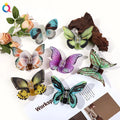 QIYUE Fashion Latest Design Vivid Butterfly Clamps Hair Claw Clip Natural Colorful Simulated 3D Emulation Butterfly Hair Claw