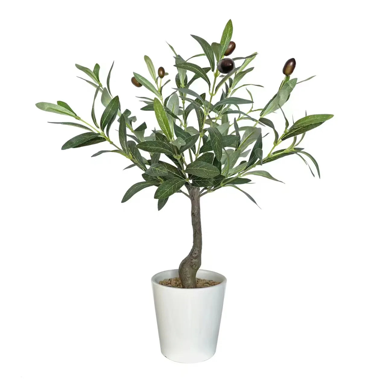 Artificial Olive Tree Realistic Artificial Small Olive Tree Pot and Lifelike Fruits for Home Office Living Room Tabletop Decor