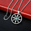 Personalized Male Accessory Wilderness Adventure Travel Compass Necklace with 316L Stainless Steel Pendant and Link Chain