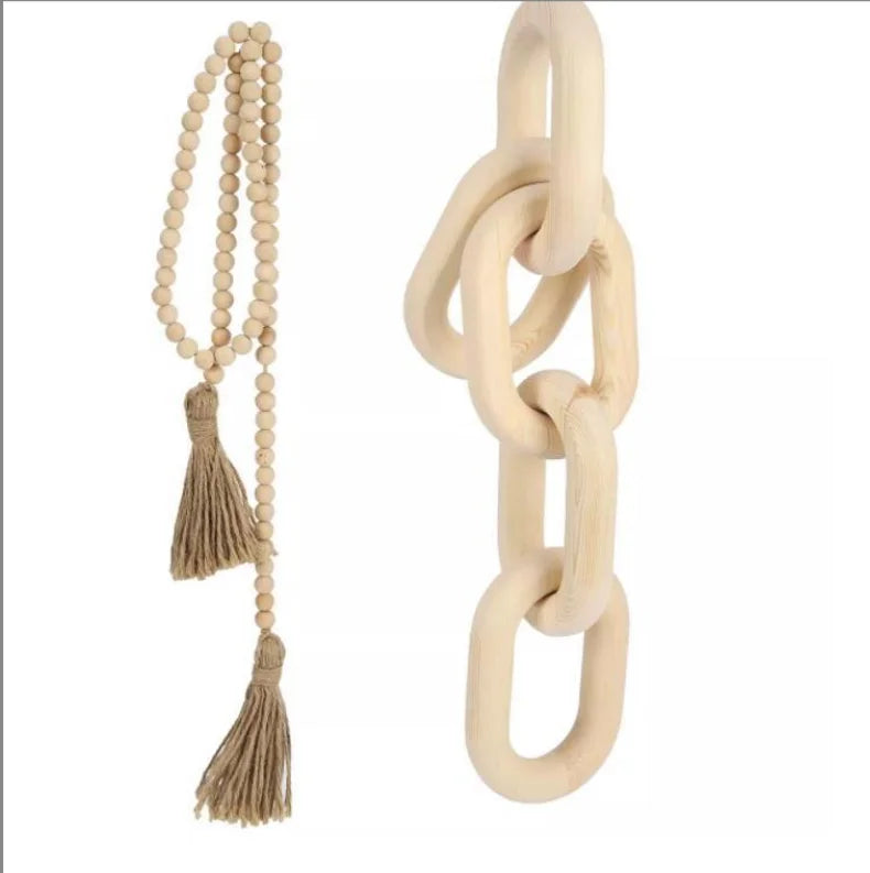 Europe Wooden Decoration Ring Circle Chain Crafts