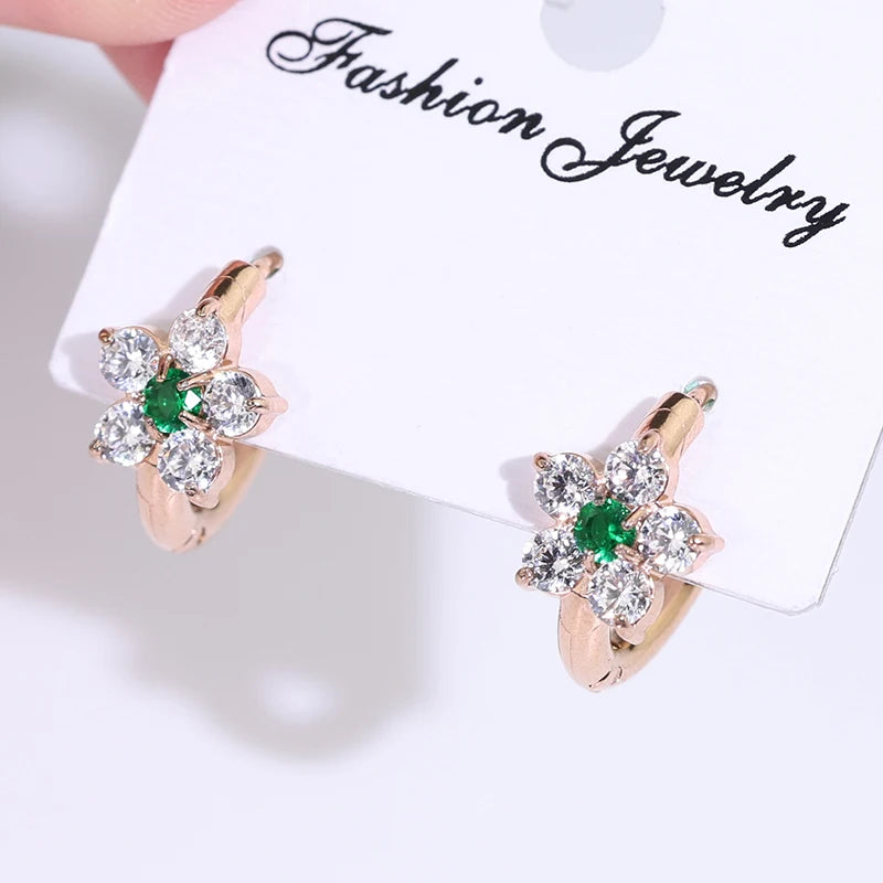 Fashion Women's 316 Stainless Steel Huggie Earring Buckle Hypoallergenic Simple Zircon Round Chunky Hoop Earring