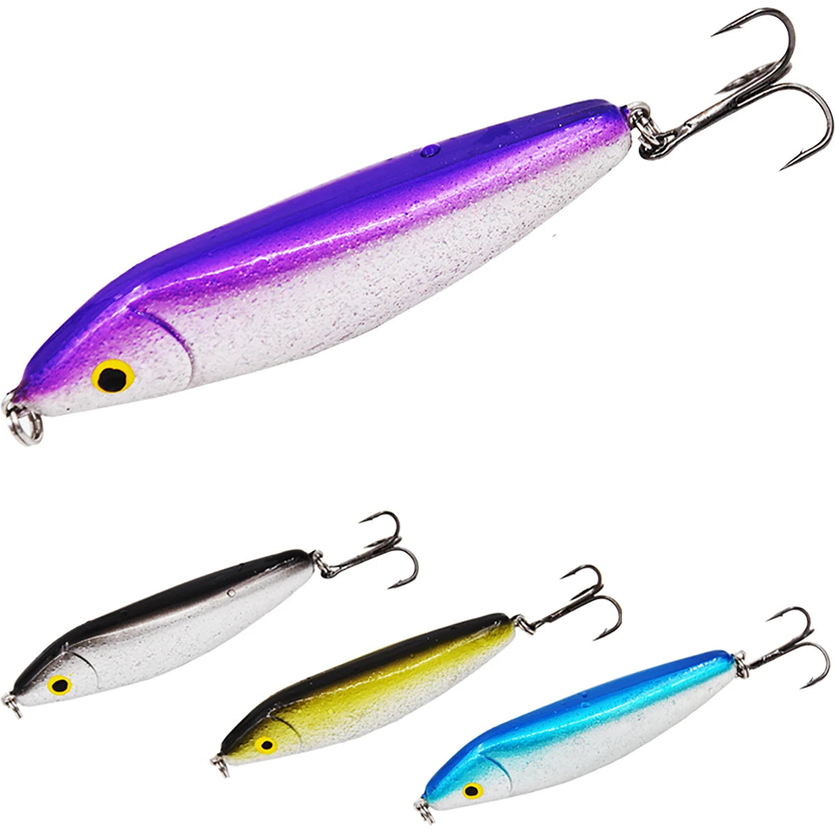 Plastic Squid-Shaped Fishing Spoons Hard Bait & Crankbait for Carp Trolling in Freshwater & Saltwater for Rivers