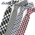 Custom Slim Black Formal Fashion Stripe Check Breathable Polyester Necktie for Men