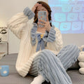 Winter Clothes for Women Nightgown for Women Soft Pajama Loungewear Flannel Sleepwear Warm Two Piece Set Ladies Night Wear