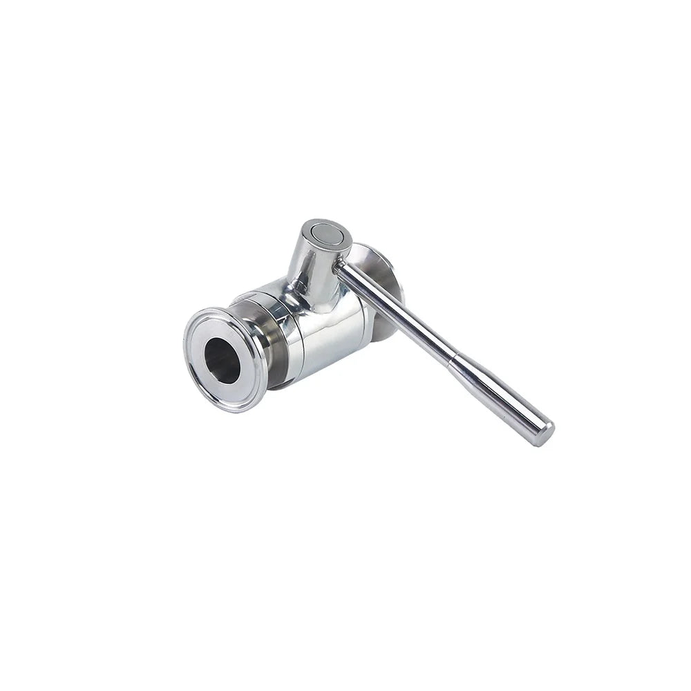 Sanitary 304/316L clamp threaded flange end straight through ball valve with stainless steel handle