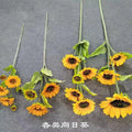 Wedding Supplies 3 Heads Sunflower Bouquet Artificial 5 Heads Yellow Sunflower 7 Heads Artificial Sunflower