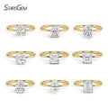 Fine Jewelry Certificated Diamond Ring PT950 Platinum Prong Setting Moissanite 18K 14K Gold Engagement Ring Bands Rings