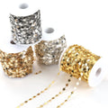 1 Meter/strip 4 Colors Copper Stars Chain for Bracelet Necklace Chain Accessories Jewelry Making DIY Handmade Jewelry Y46