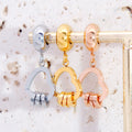 New Charms Design Women Heart Blue Zircon Wholesale Charm Luxury Stainless Steel DIY Bulk Bangle Jewelry Beads