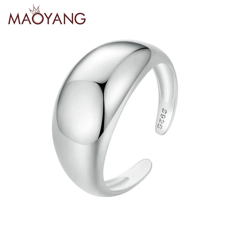 S925 Pure Silver Jewelry Popular Simple Silver Halo Ring Ring Adjustable Ring Jewelry for Women