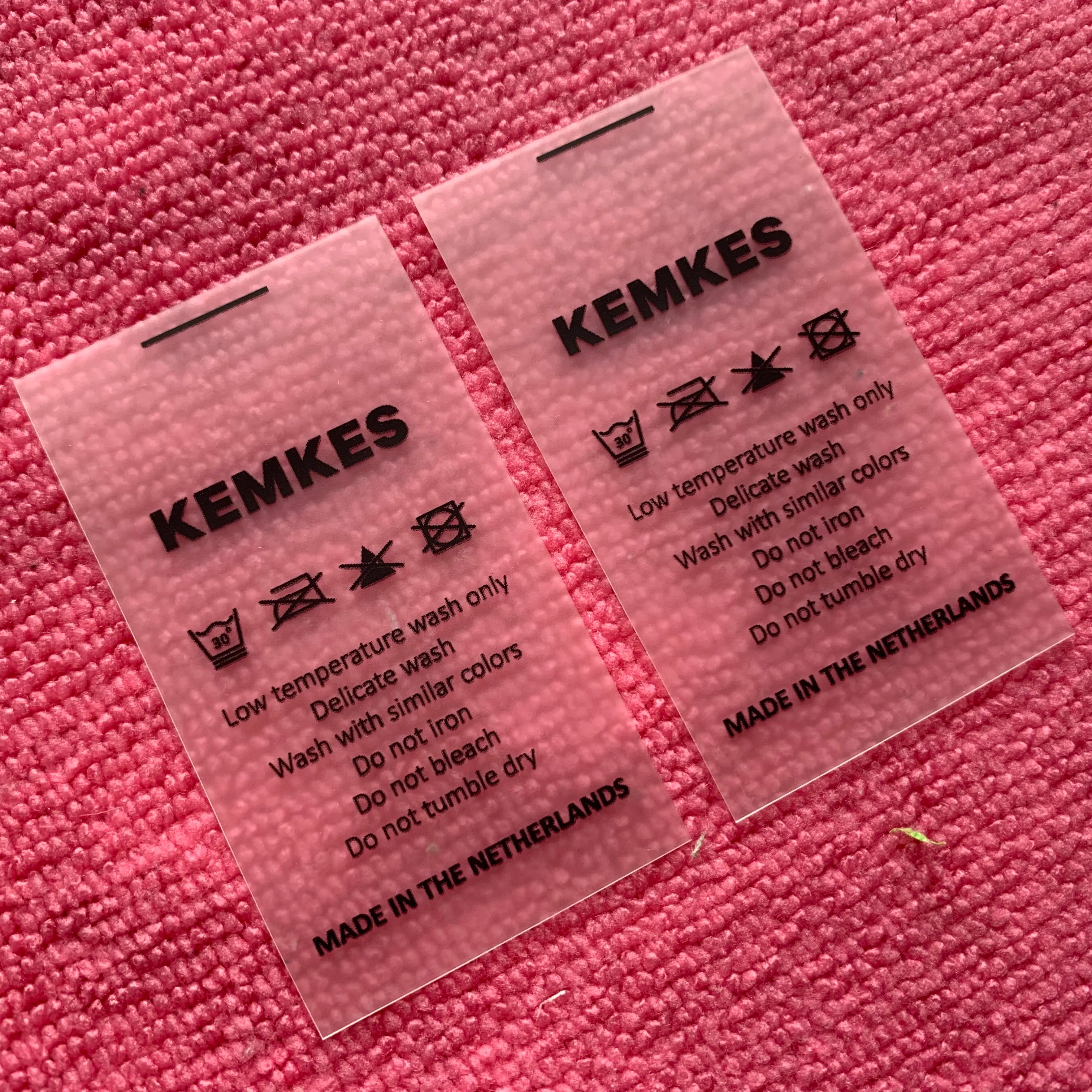 High Flexible Washing Care Transparent TPU Labelstraight Cut clear TPU Printing Label