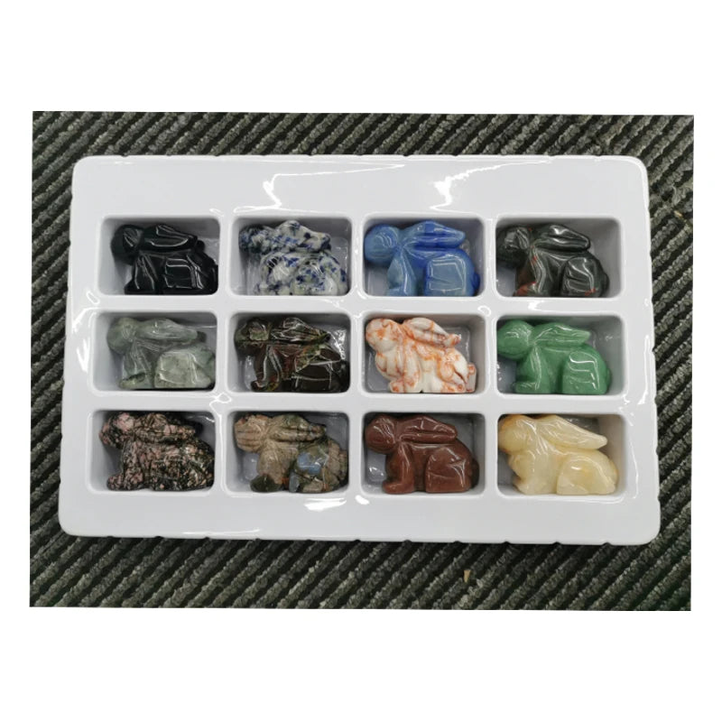 Carved elephants stone crafts Marble Statue Fengshui Naturstein gift Jewelry animals gemstone carved elephant figures