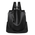2024 Fashionable Black Leather Cute Travel College Mini Backpacks for Women