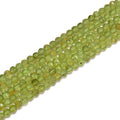 Customize Peridot Stone Bead 3x4mm Faceted Pumpkin Gemstone Loose Beads for Jewelry Making