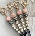 Portachiavi Per La Mamma Leopard Print Silicone Beaded MAMA Keychain Bag Pendant Mother's Day Gift Mom Bag Pendant Mama Keychain